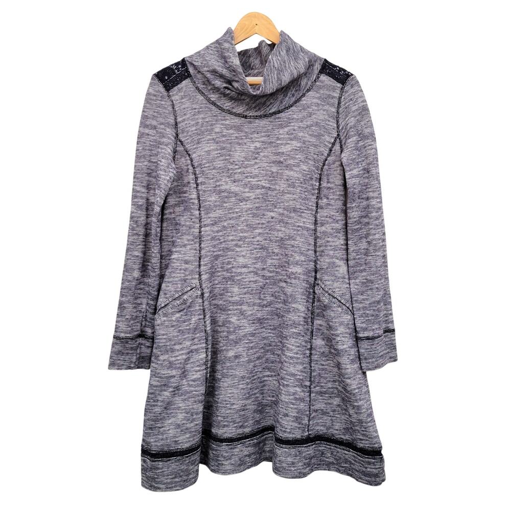 Anthropologie Sat Sun Crochet Tunic Dress Women's Medium Blue